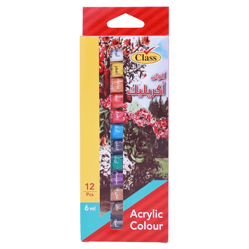 Class Glass Paint 12 Colors, 6Ml