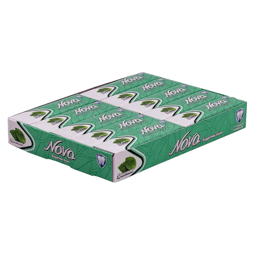 Nova 5 Sticks Spearmint Sugar Free Chewing Gum 20 Fingers Pack 230 g