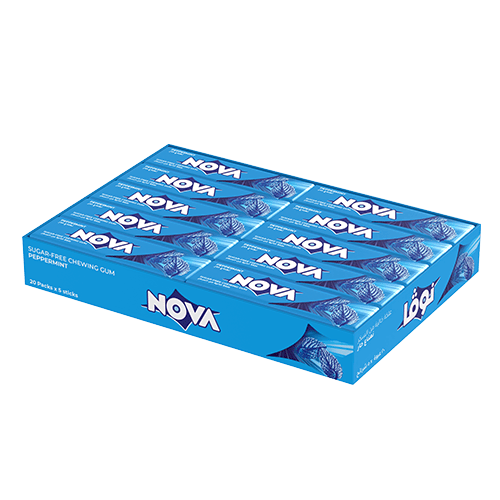 Nova 5 Sticks Peppermint Sugar Free Chewing Gum 20 Fingers Pack 230 g