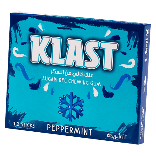 Klast Peppermint Sugar Free Chewing Gum 12 Sticks 288 g