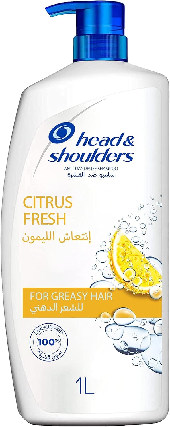 Head & Shoulders Citrus Fresh Anti-Dandruff Shampoo for Greasy Hair 1L