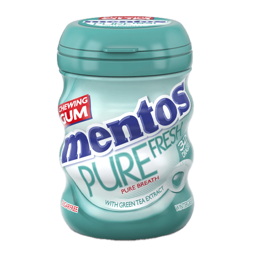 Mentos Pure Fresh Sugar Free Chewing Gum Wintergreen Flavor 32 pcs 56 g