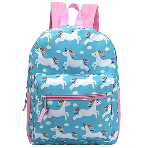 15" Moda West Kids Backpack For Elementary, Middle, And High School Bag Unicorn
