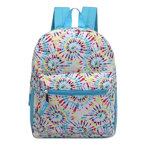 15" Moda West Kids Backpack For Elementary, Middle, And High School Bag Tie Die