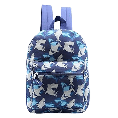 15" Moda West Kids Backpack For Elementary, Middle, And High School Bag Sharks