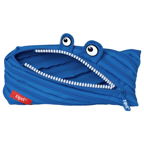 Zipit Monster Pencil Case Large Capacity For School, College And Office Blue