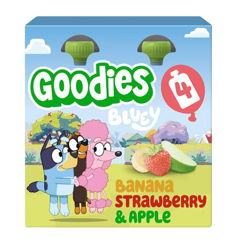 Goodies Baby Yogurt Pouch Bluey Banana & Strawberry 4 pcs 100 g