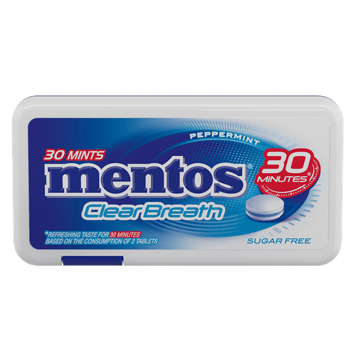 Mentos Mints Candy Clear Breath Peppermint 21 g