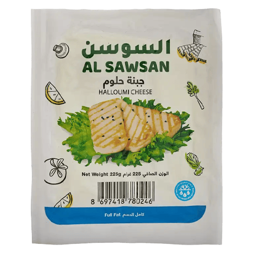Al Sawsan Halloumi Full Fat Cheese 225 gm