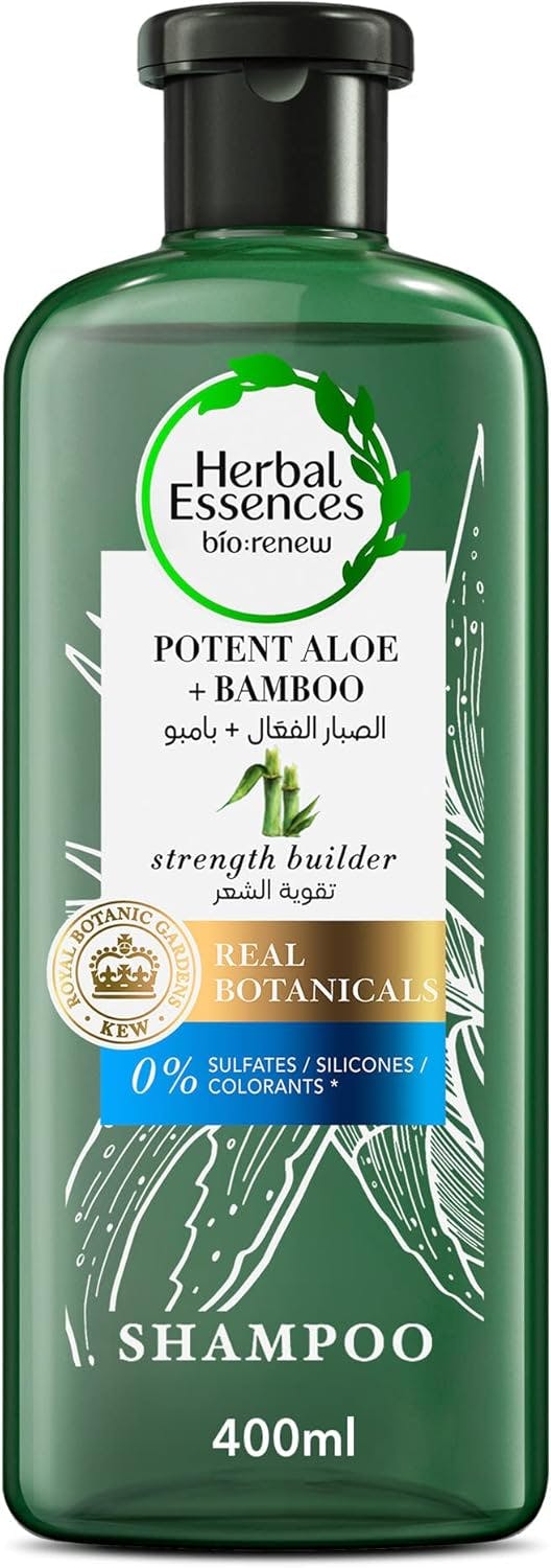 Herbal Essences Sulfate Free Potent Aloe Vera+Bamboo Natural Shampoo For Dry Hair 400ml