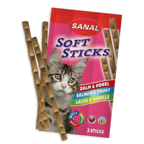 Sanal Salmon & Trout Soft Sticks for Cats 3x15g #387142