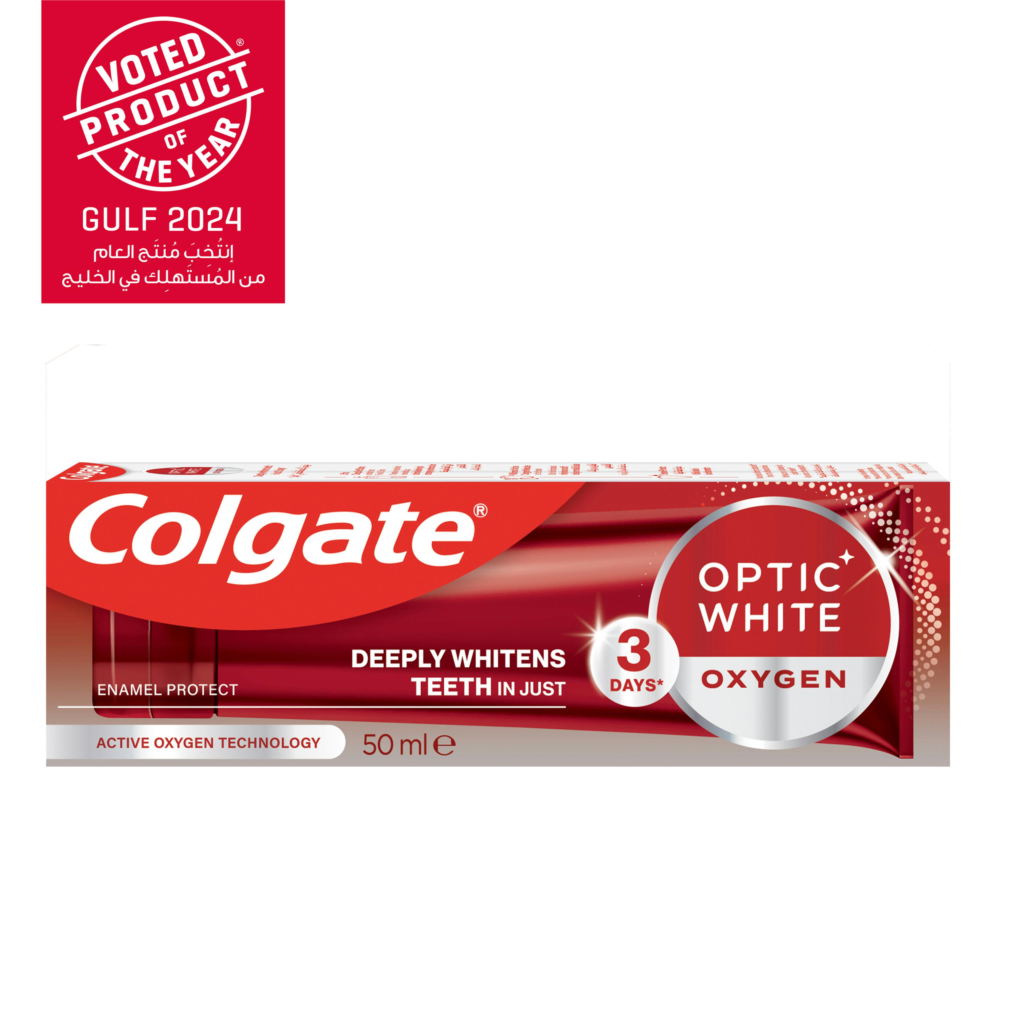 Colgate Optic White Oxygen 3 Shades Whiter Toothpaste 50 ml