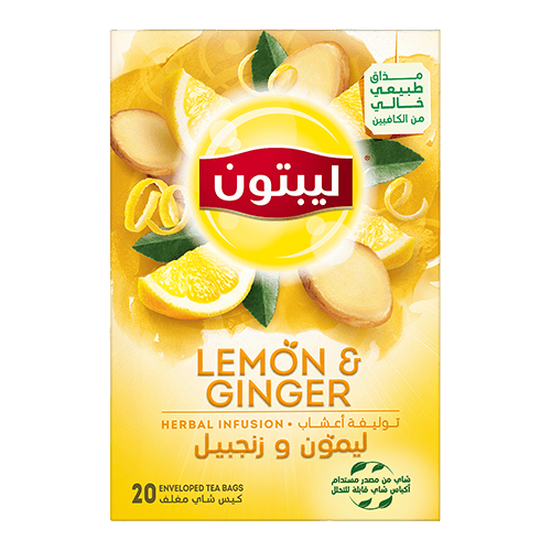 Lipton Herbal Infusion Tea Lemon & Ginger 20 Teabags