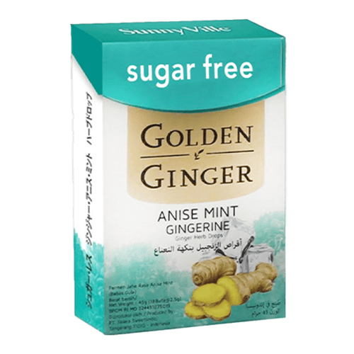 Golden Ginger Suger Free With Anise Mint 45G