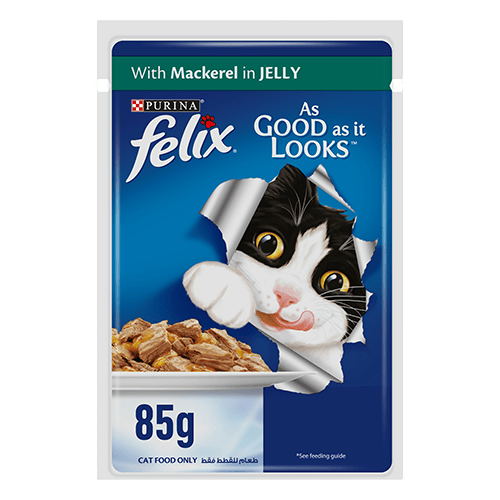 Purina Felix Adult with Mackerel in Jelly Pack (12x85g)