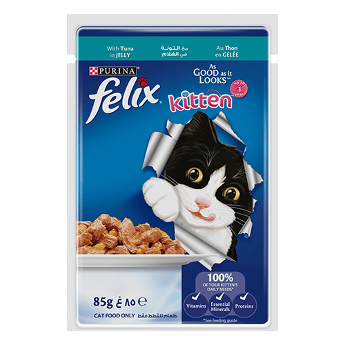 Felix Kitten With Tuna In Jelly 85G