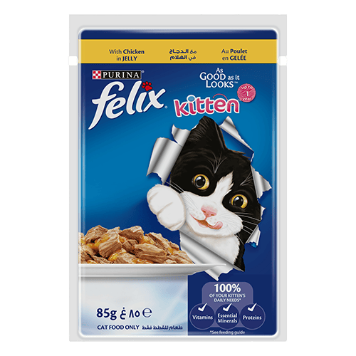 Purina Felix Kitten Food With Chicken In Jelly 85 gr
