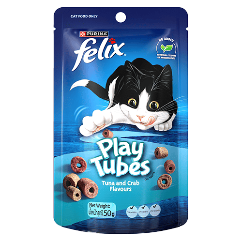 Felix Cat Treats Play Tubes Tuna & Crab (8x50g)