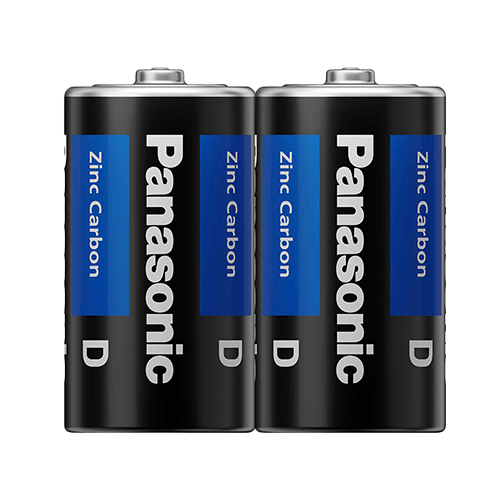 Panasonic Zinc Carbon Battery wrap D2 (2-Piece Pack)