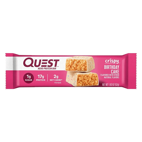 Quest Nutrition Crispy Protein Bars, Birthday Cake, 60g
