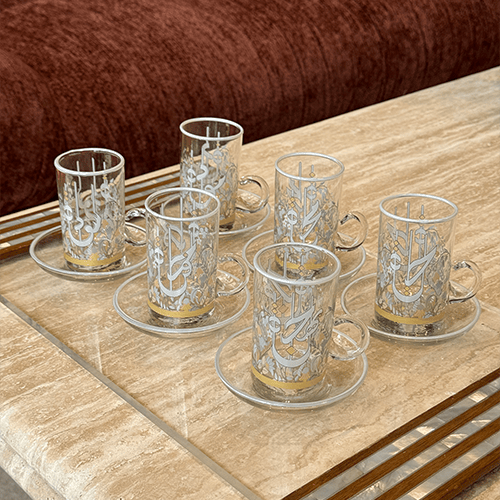 Huroof Arabi Set of 6 Tea Cups
