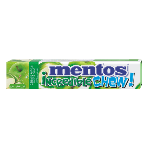 Mentos Incredible Chew Candy Green Apple Flavor 45 g