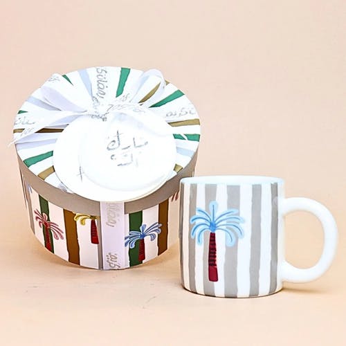 Striped Mug 300ml - Grey