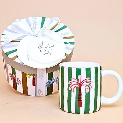 Striped Mug 300ml - Green