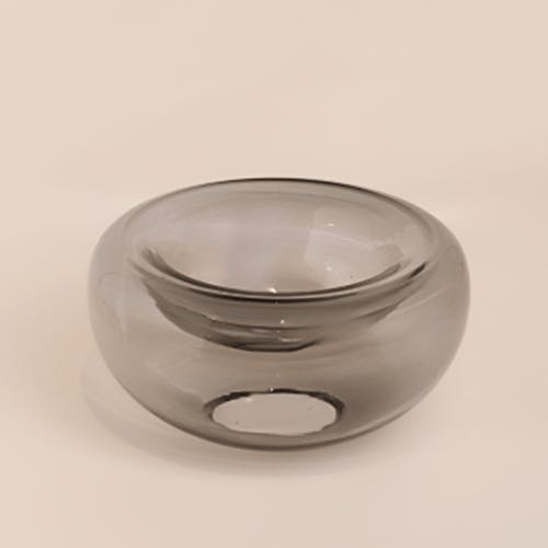 Glass Bowl - Grey 19.5*19.5*10 CM