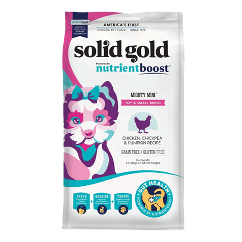 Solid Gold Nutrient Boost MigHealthy Treatsy Mini Chicken Chickpea & Pumpkin Recipe Grain Free / Gluten Free for Dogs 4.99kg