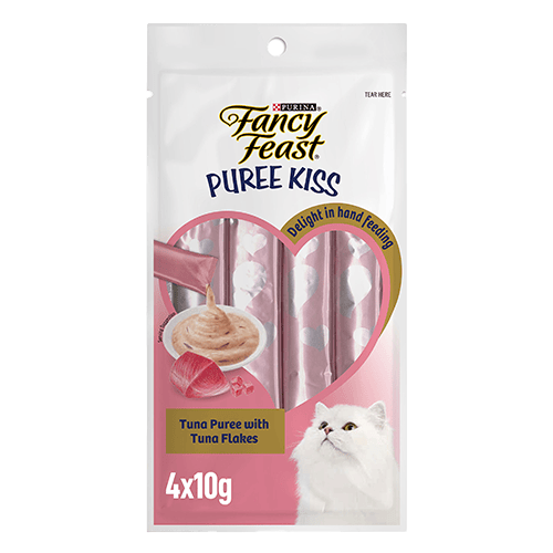 Purina Fancy Feast Puree Kiss Cat Treat Tuna Flakes 40 gr