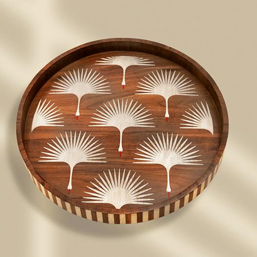Zee Round Tray Brown 45 CM