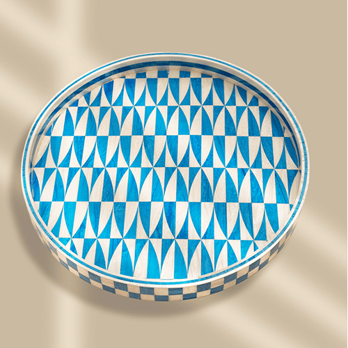 Lulu Round Tray Blue 45 CM