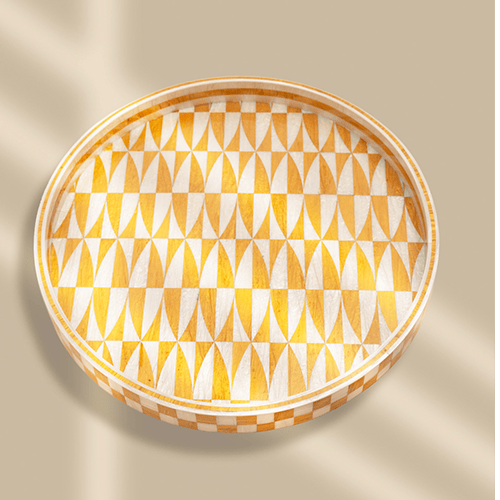 Mimi Round Tray Yellow 45 CM