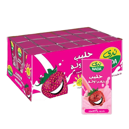 Nada Dahoomy Strawberry Flavored Milk 18 pcs 115 ml