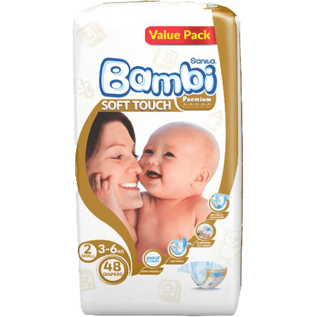 Bambi Baby Diapers Size  1 NB 48 Diaper