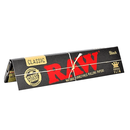 Raw Natural Unrefined Rolling Papers (Organic Black) King Size Slim