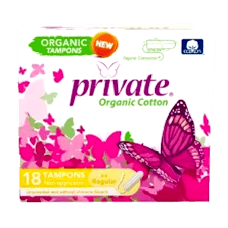 Private organic Tampon without applicator Regular 18