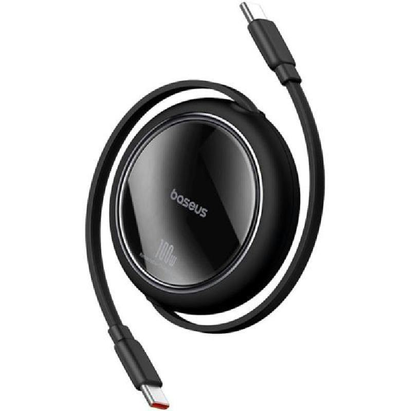 Baseus Free2Draw Mini Retractable Charging Cable Type-C To Type-C 100W 1M Cluster Black
