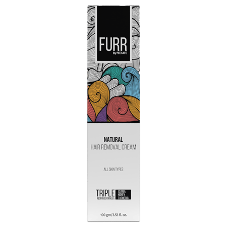 Furr Natural Hair Removal Cream, Honey & Jojoba & Turmeric, 100 gm
