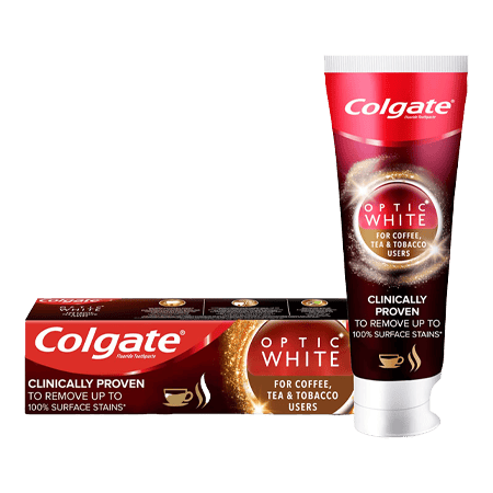 Colgate Toothpaste Optic White for Coffee, Tea and Tobacco Users, 75 ml