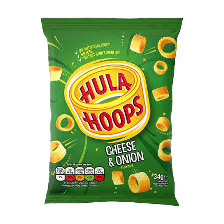Hula Hoops Cheese & Onion Crisps 34 g