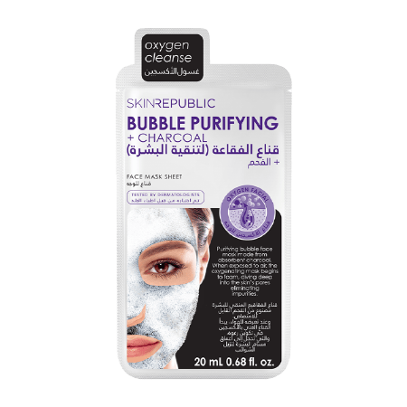 Skin Republic Bubble Purifying Charcoal Removes blackheads Face Mask 20 ml