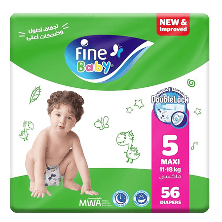 Fine Baby Diapers Double Lock Max 56 